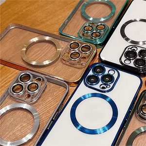 เคสแม่เหล็กใสหรูหราสำหรับ iPhone 16 PRO MAX เคสแม่เหล็กรองรับการชาร์จแบบไร้สายเคสโทรศัพท์สำหรับ iPhone 15 14 11 12 13 - Product Image 4