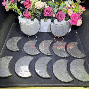 Giá bán buôn đánh bóng xu hướng thời trang chữa bệnh đá pha lê mặt trăng thủ công mỹ nghệ Rose Quartz Moon Vàng Lửa Quartz Pyrite Moon cho - Product Image 3