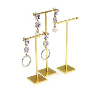 WYP Jewelry Display Stands For Earrings T Bar Metal Earring Display Stand Jewelry Display Earring Holder