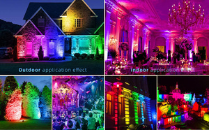 Đèn Pha Thay Đổi Màu <span class=keywords><strong>RGB</strong></span> 40W Đèn Pha <span class=keywords><strong>LED</strong></span> Ngoài Trời Chống Nước IP66 4 Chế Độ Bộ Nhớ Điều Khiển Từ Xa Cho Bữa Tiệc - Product Image 5