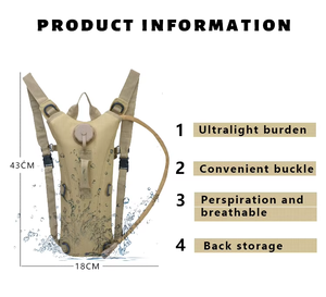 حقيبة ظهر رياضية خفيفة الوزن مخصصة للجري وركوب الدراجات بسعة 3 لتر، مع منحنى فسيولوجي للظهر من مادة PVC، وإطار داخلي بسعة 2.5 لتر مع سحاب. - Product Image 2