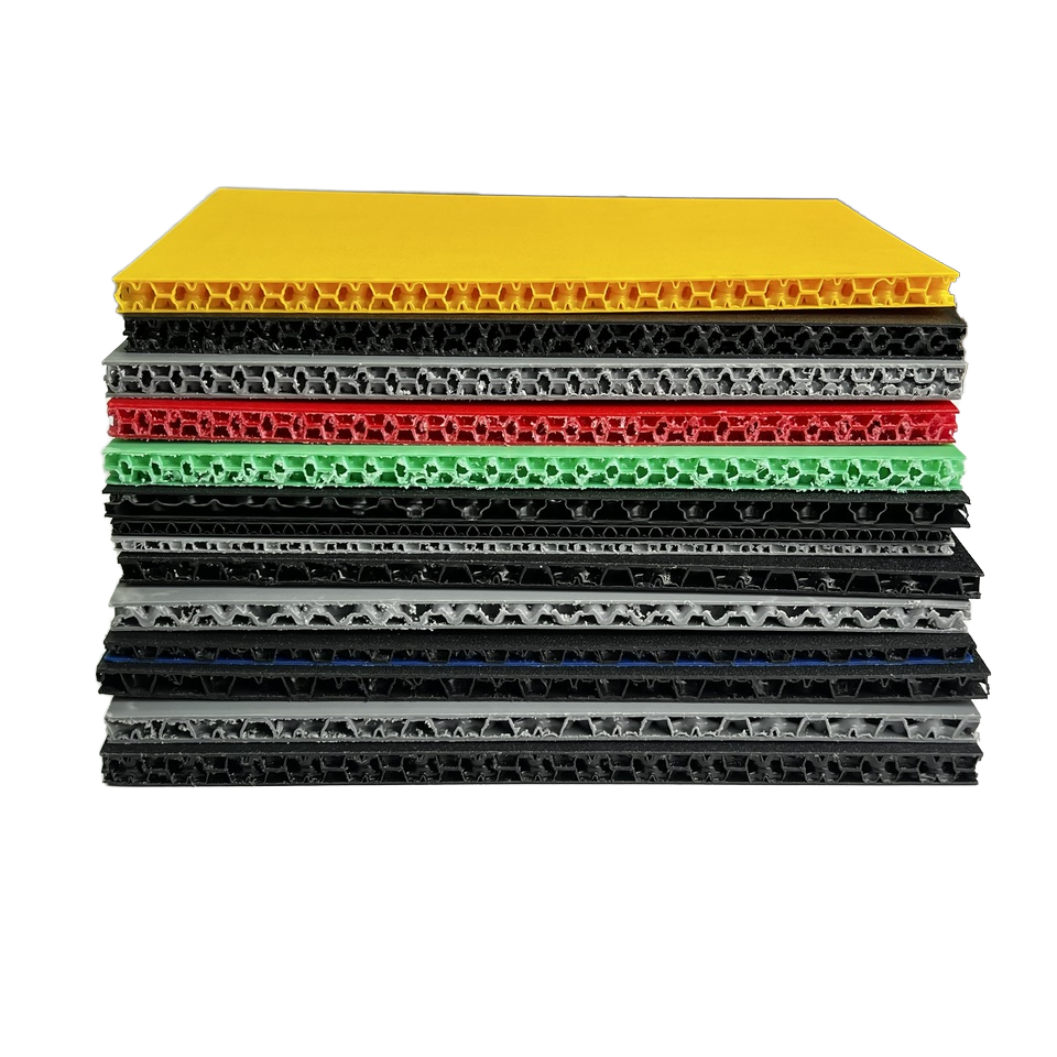 5mm Colorful Reusable Smooth Surface Warehouse Floor Protector PP Honeycomb Bubble Plastic Panel