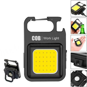 Lampe de travail COB multifonctionnelle portable d'extérieur rechargeable par USB, lampe d'inspection, mini lampe torche LED porte-clés pour le camping, vente en gros - Product Image 2