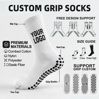 Chaussettes de sport respirantes personnalisées avec logo OEM, antidérapantes, en nylon et élasthanne, avec points en caoutchouc, pour le football, la course à pied et l'entraînement.