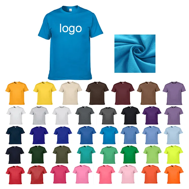 Werbe-T-Shirts und POLO, Großhandel Baumwolle Blank O-Ausschnitt T-Shirt Anpassen Druck Logo T-Shirt Benutzer definierte T-Shirt Druck/