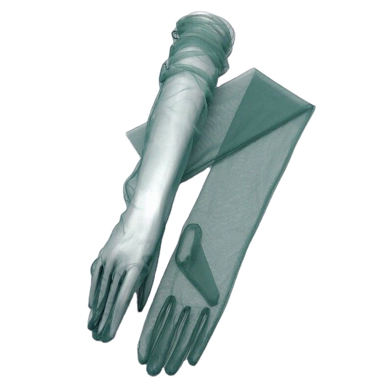 Красочный Свадебный гуанте длинный палец длиной до локтя полупрозрачный Свадебный гуантес свадебные аксессуары