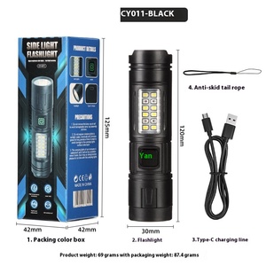 Độ bền cao Trắng ngân hàng điện laser với <span class=keywords><strong>LED</strong></span> hiển thị sạc mini đèn Pin Torch USB sạc tính năng chống thấm nước - Product Image 6