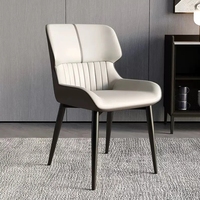 Hanyee 2024 OEM ODM Bienvenue, chaise de salle à manger en cuir de style français moderne et luxueux, mobilier de maison, logo personnalisé, pieds en métal