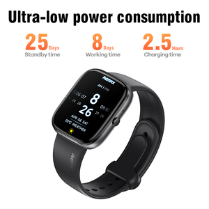 Remax Đồng Hồ 25 <span class=keywords><strong>Smartwatch</strong></span> Amoled Màn Hình 100 Chế độ Thể Thao Đa Sức Khỏe Quản Lý IP68 Không Thấm Nước Thời Gian Chờ Dài Thông Minh Đồng Hồ - Product Image 2