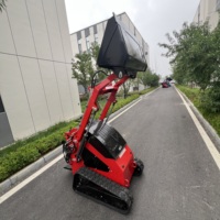 Chargeuse compacte sur chenilles écoénergétique à faible consommation de carburant avec tête de fraisage et trancheuse pour la récolte agricole et la manutention de marchandises en entrepôt