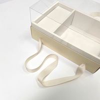 IMEE belle boîte de papier de gâteau de fleur divisée de Style coréen fantaisie avec boîte-cadeau de couvercle transparent avec poignée pour la Saint-Valentin fête des mères