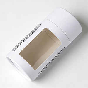 High Grade Recyclable Paper Cylinder Tube With <b>Clear</b> PVC Window Custom Logo Round <b>Box</b> For Cosmetic <b>Gift</b> Packaging - Product Image 6