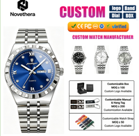 Montre à quartz pour homme POEDAGAR872, cadran de 41,5 mm, épaisseur du boîtier de 11 mm, verre Hardlex, étanche 3 ATM, bracelet en acier inoxydable