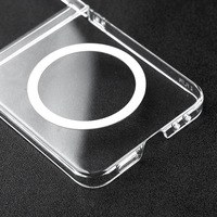 Étui magnétique transparent pour Samsung Galaxy Z Flip 8 Z Fold 7, coque hybride antichoc en TPU et PC pour la charge sans fil