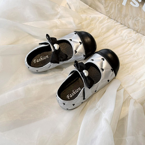 Chaussures plates de princesse à nœud en cuir PU souple pour filles, collection printemps-automne, vente chaude - Product Image 4