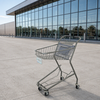 Chariot à roulettes silencieuses avec cadre en acier, options de finition antirouille, roues en PU de 3 pouces, compartiment supérieur et panier de plateforme inférieure