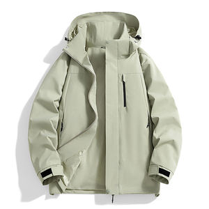 Chaqueta tres en uno personalizada con logotipo, nueva, de caparazón rígido, con forro polar desmontable, antiincrustante y cortavientos, para montañismo al aire libre. - Product Image 4