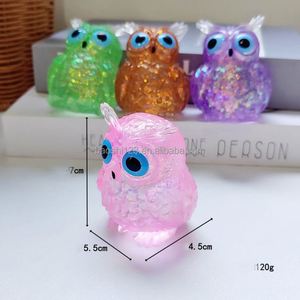 Juguete Blandito de Maltosa con Textura de Búho, de Rebote Lento, para Descompresión, Juguete de Apretar, Adorno de Animal de Simulación, Regalo Antiestrés y Sensorial - Product Image 2