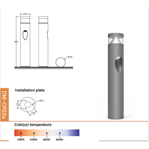 Lampu <span class=keywords><strong>Bollard</strong></span> Taman Luar Ruangan Tahan Air IP65 Aluminium Murah 14W 19W 24W untuk Jalan Setapak dan Taman - Product Image 1