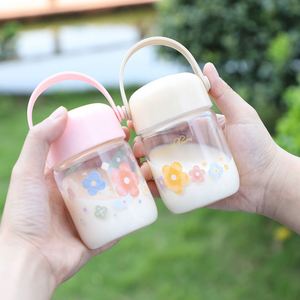 ขวดน้ำแก้วพกพาแบบคลาสสิกไล่สี ปลอดสาร BPA พร้อมฝาปิด ดีไซน์ทันสมัยสำหรับผู้ใหญ่ เหมาะสำหรับการเดินป่าและกิจกรรมกลางแจ้ง - Product Image 2