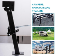 Paire de stabilisateur de remorque 1000 LB réglable télescopique Swing Down Jack 11.5 "-18" comprend une barre longue de 9 "pour le camping-car de voyage