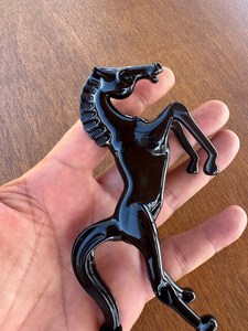 Figura de Caballo de Vidrio Soplado de Murano Hecha a Mano, Escultura de Animal Negro, Arte Tradicional, Decoración de Mesa, Decoración de Sala de Estar - Product Image 3