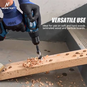 ดอกสว่านเจาะจอบแบบมืออาชีพแรงบิดสูงดอกสว่านเคลือบผิวไทเทเนียมสว่าง/สำเร็จขนาดกำหนดเองได้สำหรับหลุมเจาะไม้แข็งเนื้อลามิเนต - Product Image 5