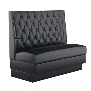 Meubles classiques en gros pour restaurants, sièges de banquettes personnalisés en cuir capitonné rouge et noir pour restaurants, bars et KTV - Product Image 6