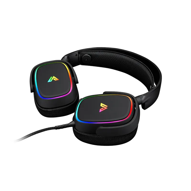 Benutzer definierte Logo Noise Cancel ling 7.1 Pc Stereo Gaming Headset Kopfhörer mit Mikrofon LED-Licht