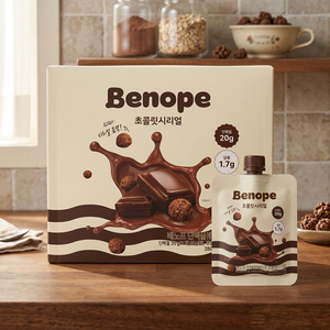 [BENOPE] batido de proteína de cereal coreano sabor a chocolate 20g polvo de reemplazo de comida de alta proteína con coberturas crujientes - Product Image 3