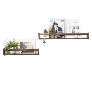 Cross-border creative solid wood wall <b>shelf</b>, wall-mounted book and magazine <b>rack</b>, newspaper and magazine <b>shelf</b>, picture book - Product Image 4