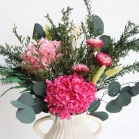 Nieuwe Bosstijl Wabi-Sabi Luxe Huisdecor Gemengde Droge Bloemen Boeket Chinese Bewaarde Planten Arrangement