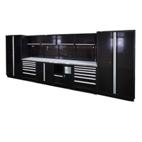 Chariot d'atelier suspendu pour garage, en acier inoxydable, poste de travail de 1,5 m, système de rangement modulaire en métal, style et taille personnalisables