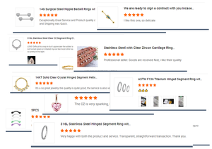 Toposh dangle zirkonya 316L burun çıtçıt cerrahi çelik hipoalerjenik altın septum yüzükler burun pin seti piercing takı - Product Image 6