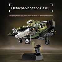 Bloques de Construcción de Aviones de Combate Retro de la Segunda Guerra Mundial F8102, Modelo de Avión Militar, Adornos Ensamblados para Niños