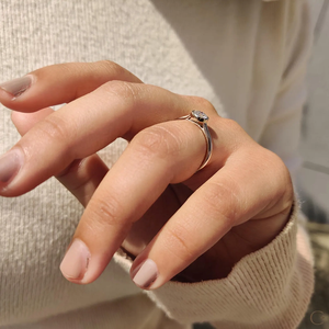 Bague en diamant de laboratoire étincelant, haute clarté et brillance, idéale pour les occasions romantiques et les cadeaux, bijoux élégants en provenance d'Inde - Product Image 4