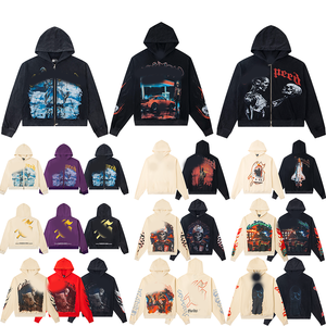 Vêtements pour hommes, sweats à capuche en coton 100% avec impression en relief, streetwear, sweat à capuche personnalisé pour hommes - Product Image 1