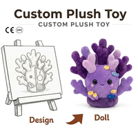 Peluche Corail Marin Personnalisée, Ensemble de Peluches Récif Corallien, Jouet Éducatif en Peluche sur le Thème de l'Océan, Conception et Décoration OEM, Polyester Coton PP