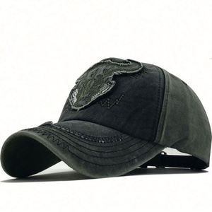 หมวกแก๊ปวินเทจสไตล์สปอร์ต ปักโลโก้แบบทำเก่า ปักลายแบบดิสเทรส หมวกเบสบอลทรงแด๊ดแฮท ขายส่ง ปรับแต่งได้ หมวกปักลายแบบดิสเทรสสำหรับผู้ชาย - Product Image 2