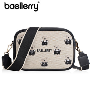 BaeLerry Women's Crossbody Bag Small Bear Embroidery Horizontal <b>Square</b> Shoulder Bag With Zipper Large Capacity Summer 2025 - Product Image 1