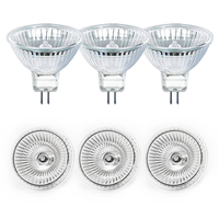 Lampes halogènes 20W GU4 12V MR11 Plafonnier réglable avec couvercle en verre 2 broches Couleur chaude Ampoule halogène 2700K 220-240V
