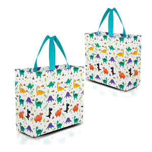 Tùy chỉnh món quà sinh nhật đảng tái sử dụng siêu âm khủng long Tote thiết kế mới không dệt Túi Màn hình in ấn - Product Image 1