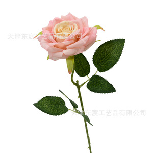 Fleur artificielle Dongchen Crafts, rose à tige unique, pour mariage et décoration intérieure - Product Image 2