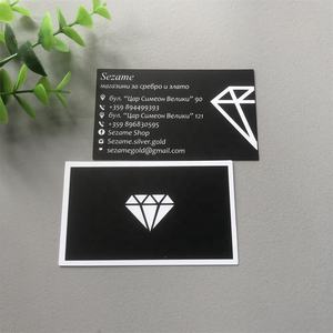 Tarjeta de regalo reciclada de papel negro recubierto de lujo de 300gsm personalizada para promoción de pequeñas empresas-Impresión de tarjetas de nombre personalizadas - Product Image 3