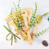 Ensemble d'ustensiles de cuisine en bambou de haute qualité 30 cm, spatule de cuisine antiadhésive, écologique, cadeau de déménagement, cadeau pour la fête des mères, SOLEHOME BAMBOO