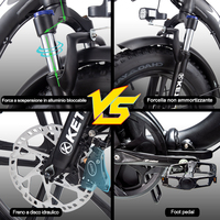 Vélo électrique pliable 48 V à gros pneus, frein à disque hydraulique, 7 vitesses, pour livraison de repas et flotte professionnelle
