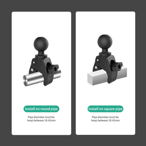 VINmounts Tough-Claw Metal Clamp Ball Base with 1.5" Ball for 18-35mm Rails Tablet Holder VIN-C-012 - Product Image 2