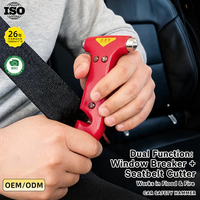 Martillo de Seguridad Universal CarFu para Autos, Rompeventanas, Cortador de Cinturón de Seguridad para Escape de Emergencia en Vehículos, Venta al Por Mayor, Logotipo Personalizado