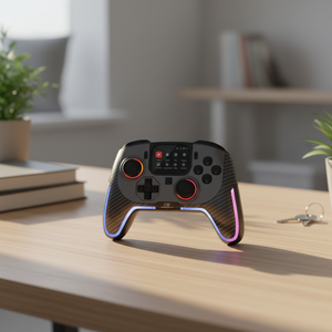 Control de Juego GAMINJA de Alta Gama con Pantalla, Luz RGB, Giroscopio de 6 Ejes, Botón Turbo, Joystick Inalámbrico <span class=keywords><strong>para</strong></span> Switch 2 - Product Image 1