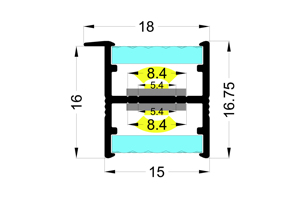 Profilés linéaires en acrylique diffuseur d'ondes d'eau PC en aluminium extrudé personnalisé YG-G002 - Product Image 4